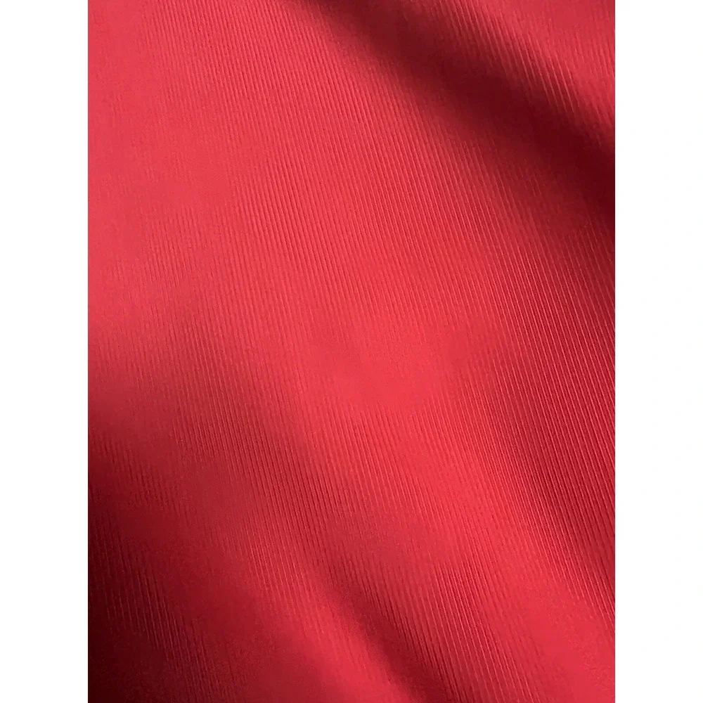 Adidas Originals Rubber Logo Trefoil Cross Neck Hoodie Red Mens Sz‎ L